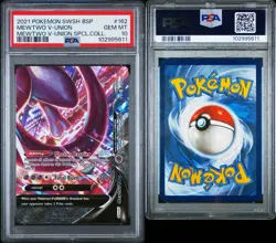 2021 Pokemon SWSH Mewtwo V-Union #162 Blackstar Promo PSA 10 - Image 3