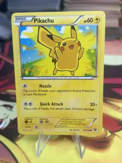PIKACHU 42/146 XY BASE SET NON HOLO POKEMON TCG LP - Image 1
