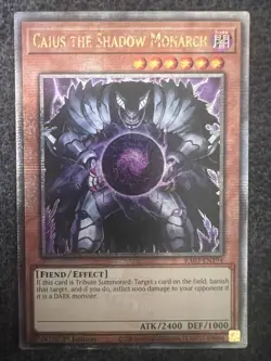 Yugioh Caius the Shadow Monarch RA03-EN194 Quarter Century Secret Rare NM - Image 1