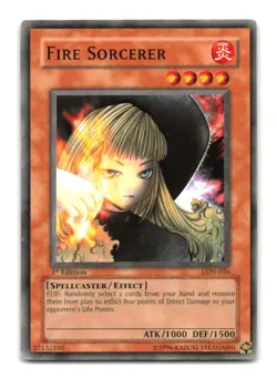 Fire Sorcerer - LON-036 1st Edition - YuGiOh-LP - Image 1