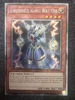 Yugioh Thunder King Rai-Oh RA03-EN206 Platinum Secret Rare 1st Edition NM - Image 1