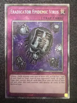 Yugioh Eradicator Epidemic Virus RA03-EN183 Platinum Secret Rare 1st Edition NM - Image 1