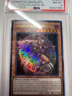 PSA 8 YUGIOH APPRENTICE ILLUSION MAGICIAN 1st Edition Ultra Holo LEDD-ENA03 - Image 2