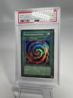 Yugioh PSA 8 2002 Polymerization LOB-059 Super Rare Unlimited OG Medium Faded - Image 5