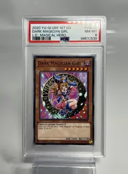 YuGiOh! Dark Magician Girl LED6-EN000 - PSA 8 - Image 1