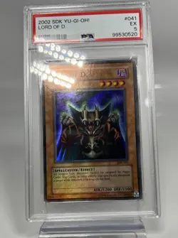 Yugioh Lord of D. SDK-041 Super Rare HEAVY HOLO BLEED PSA 5 - Image 2