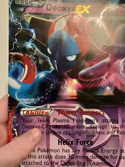 POKEMON DEOXYS EX - 53/116 (PLASMA FREEZE) JUMBO/OVERSIZED PROMO CARD HP DAMAGED - Image 4
