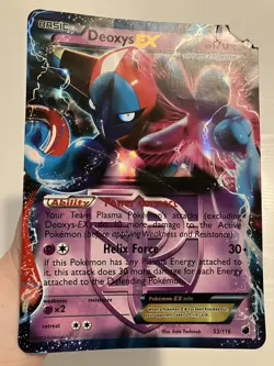 POKEMON DEOXYS EX - 53/116 (PLASMA FREEZE) JUMBO/OVERSIZED PROMO CARD HP DAMAGED - Image 5
