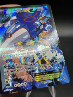 Pokemon TCG Kyogre EX Double Crisis Team Aqua Holo Rare Card LP Full Art ZD1 - Image 2