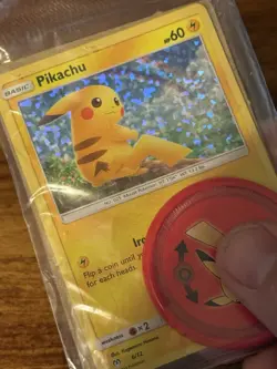 SEALED Pikachu 6/12 McDonalds 2019 Holo Promo Pokemon Card w/ Battle Coin - Image 2