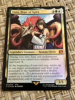 Yuna, Hope of Spira Final Fantasy Magic the Gathering Card Foil - Image 1