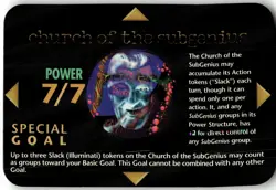 Church of the SubGenius 7/7 card INWO Illuminati New World Order Game Creased - Image 1