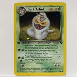 Pokemon Card Dark Arbok Team Rocket 1st Edition Rare 19/82 MP - Image 1