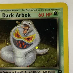 Pokemon Card Dark Arbok Team Rocket 1st Edition Rare 19/82 MP - Image 4
