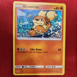 Growlithe 1/12 McDonalds 2018 Promo Holo Rare Pokemon Card LP - Image 1