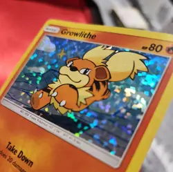 Growlithe 1/12 McDonalds 2018 Promo Holo Rare Pokemon Card LP - Image 2