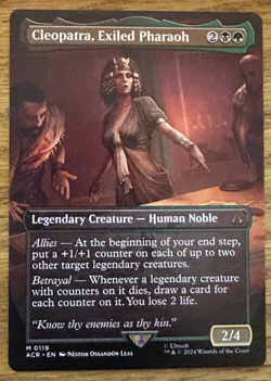 MTG Assassin's Creed, Cleopatra, Exiled Pharaoh - Borderless - Image 1