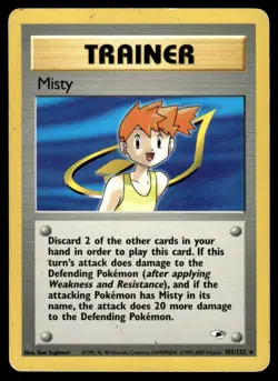 2000 Pokemon Gym - Heroes Misty #102 Light Play - Image 1
