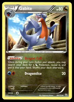 2012 Pokemon Black & White - Dragons Exalted Gabite #89 Light Play - Image 1