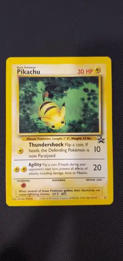 Pikachu Black Star Wotc Promo Non Holo Pokemon 2000 #27 - Image 1