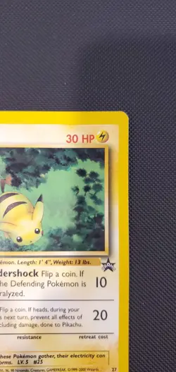 Pikachu Black Star Wotc Promo Non Holo Pokemon 2000 #27 - Image 3