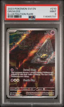2023 POKEMON SVI EN-SCARLET & VIOLET ILLUSTRATION RARE #210 DROWZEE PSA 9 #210 - Image 2