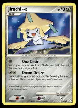 2008 Pokemon Diamond & Pearl - Legends Awakened Jirachi #31 Light Play - Image 1