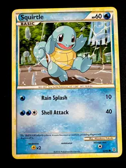 Squirtle 63/95 LP+ 2010 Pokemon TCG Unleashed Regular Light Play + - Image 1