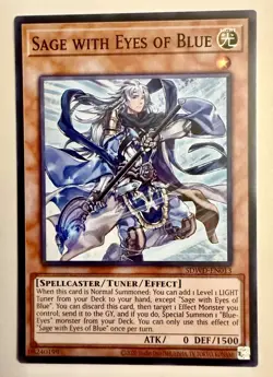 Yugioh! Sage with Eyes of Blue SDWD-EN013 Blue-Eyes White Destiny Unlimited - Image 1