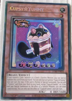 Yugioh Cupsy☆Yummy JUSH-EN016 Collector's Rare 1st Edition - Image 1