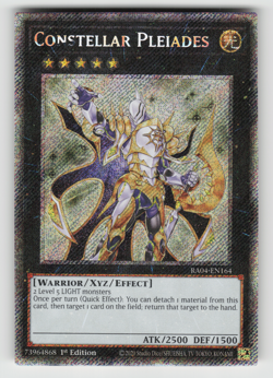 Constellar Pleiades Yugioh RA04-EN164 Platinum Secret Rare PSR NM - Image 1