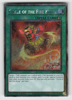 Circle of the Fire Kings Yugioh RA04-EN195 Platinum Secret Rare PSR NM - Image 1