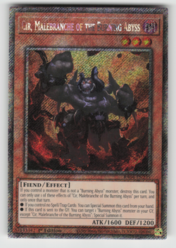 Cir, Malebranche of the Burning Abyss Yugioh RA04-EN235 Platinum Secret Rare PSR - Image 1