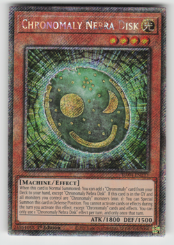Chronomoly Nebra Disk Yugioh RA04-EN213 Platinum Secret Rare PSR NM - Image 1
