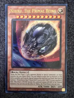 Yugioh Nibiru, the Primal Being RA01-EN015 Ultra Rare 1st Edition NM - Image 1