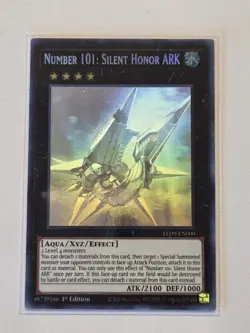 Number 101: Silent Honor ARK LED9-EN000 Ghost Rare Yugioh Card 1st Edition LP - Image 1