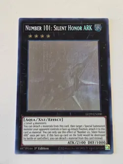 Number 101: Silent Honor ARK LED9-EN000 Ghost Rare Yugioh Card 1st Edition LP - Image 2