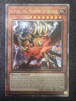 Yugioh Alpha, Master of the Beasts RA01-EN022 Quarter Century Secret Rare NM - Image 1