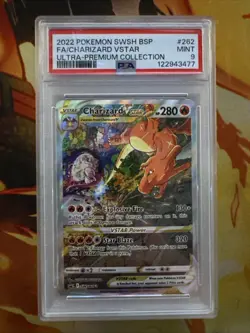 Charizard VSTAR SWSH262 Sword & Shield Promo BLK Star Holo Card PSA 9 - Image 1
