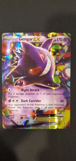 Pokemon Card TCG Gengar EX 34/119 Phantom Forces Ultra Rare Card LP 34/119 - Image 1