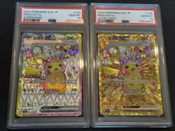 Pokemon Card Consecutive PSA 10 Pikachu ex SR Ultra Rare SV5a Shouden Breaker - Image 1