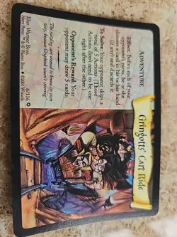 HARRY POTTER TRADING CARD GAME 6 OF 116 GRINGOTTS CART RIDE FOIL - Image 1