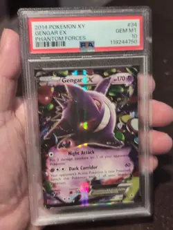 2014 Pokemon XY Gengar EX Phantom Forces #34 PSA 10 Gem Mint Card - Image 2