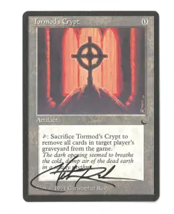 Mtg Magic The Gathering The Dark TORMOD'S CRYPT 💎 Signed by Christopher Rush - Image 1