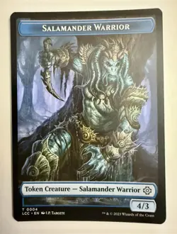 Salamander Warrior (0004) Treasure (0018) Double-Sided Token MTG LCI - Image 1