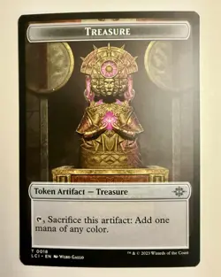 Salamander Warrior (0004) Treasure (0018) Double-Sided Token MTG LCI - Image 2