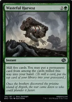 196/287 WASTEFUL HARVEST COMMON THE BROTHER'S WAR MTG CARD - Image 1