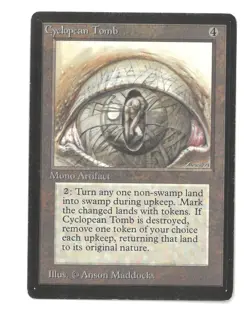 Mtg Magic The Gathering Beta CYCLOPEAN TOMB 💎 MP - Image 1