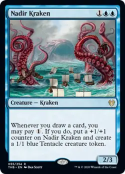 Light Play, English MTG Regular Nadir Kraken Theros Beyond Death Magic the Gathe - Image 1
