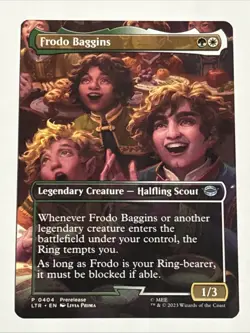 MTG Lord of the Rings Frodo Baggins Borderless 0404 NM - Image 1